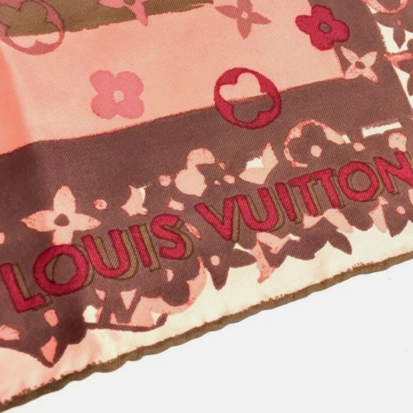 AUTH LOUIS VUITTON MONOGRAM MULTICOLOR SILK SCARF - Picture 9 of 10